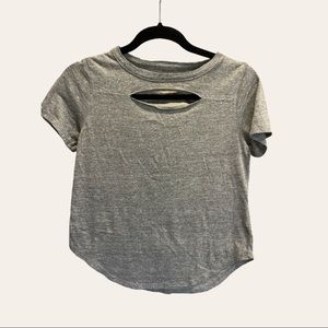Gray Cut-out Tee